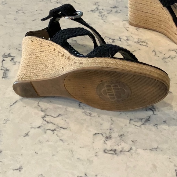 Dana Buchman black wedge sandal, size 9. - Picture 2 of 3